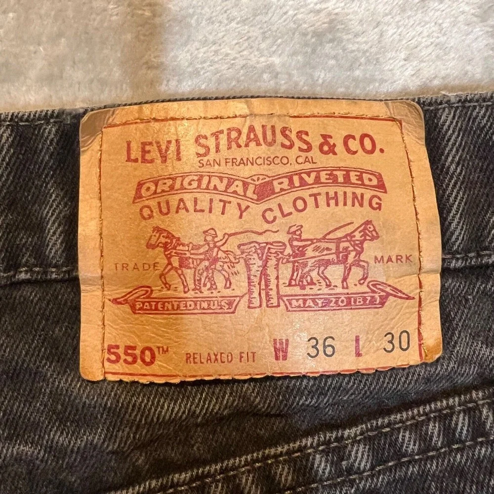 Levis 550 Jeans Mens 36x30 (see measurements) Black Made in USA‎ Relaxed Fit